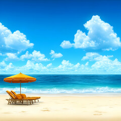 Beach Relaxation: Summer Idyll Illustration