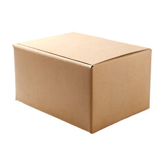 Cardboard box isolated on transparent background