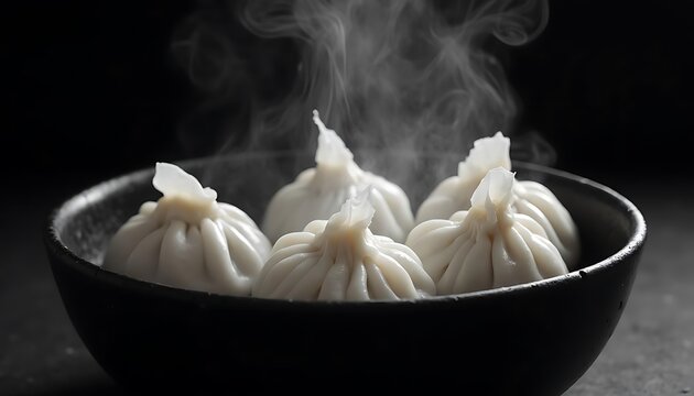 Steaming Hot Xio Long Bao: A Dark Moody Culinary Still Life