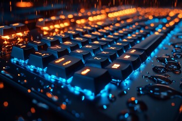 "Elegant Backlit Keyboard: Enhancing Your Workspace with Style and Functionality"