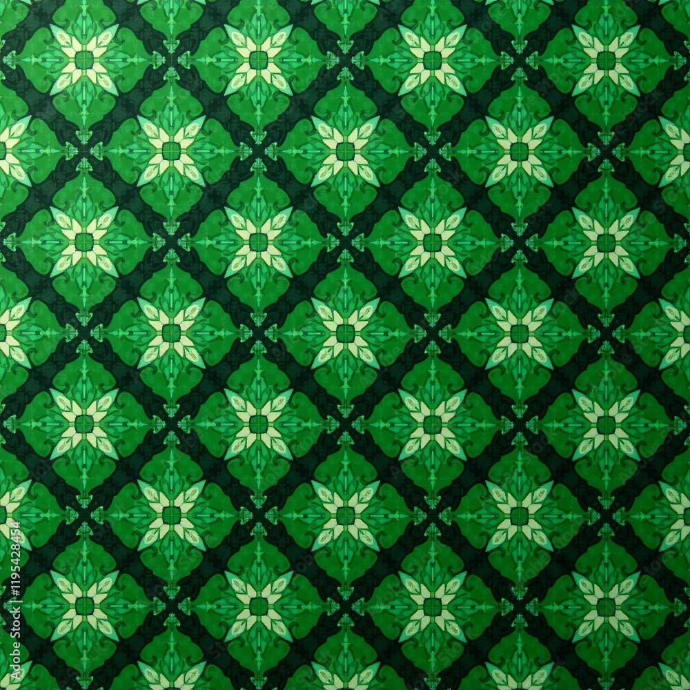 Poster intricate green patterned texture ideal for backgrounds and design projects.