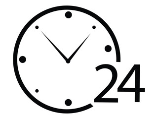 Clock icon set. Time clock icons collection. Line clocks symbol isolated on white background - Vector 10 eps.  