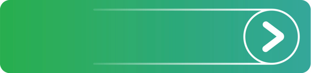 Green color Web buttons flat design template with color gradient and thin line outline style.