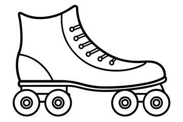 Line Art Roller Skates
