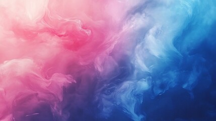 Fototapeta premium Abstract Pink Blue Swirling Paint Soft Light. AI Generated