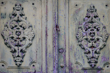 Detail of an old door in the ancient village of Carpinone - Molise