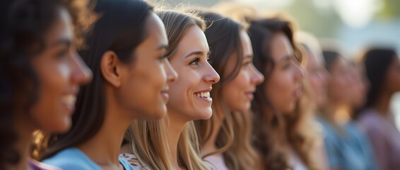 Group of Women Smiling Outdoors in Natural Light