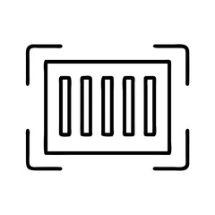 barcode icon, barcode line art - simple line art of barcode, perfect for barcode logos and icons and themed design 