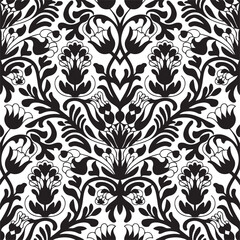 Traditional Russian vector seamless pattern in gzhel style. Can be used for banner, card, poster, invitation, label etc.