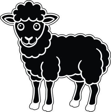 recommend clip art: Cute Sheep vector illustration, Cute Sheep silhouette vector, Cute Sheep line art vector design