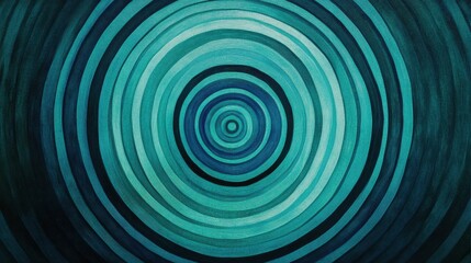 A concentric circle pattern, with radiating, overlapping circles in shades of blue and green, creating a sense of depth and focus.