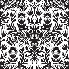 Traditional Russian vector seamless pattern in gzhel style. Can be used for banner, card, poster, invitation, label etc.