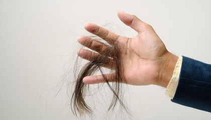A symbolic image of hair loss as it occurs