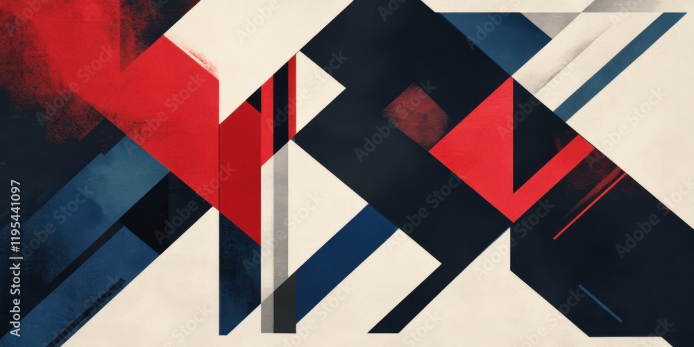 Aufkleber bold lines and contrasting colors create a striking abstract geometric work of art that captures att