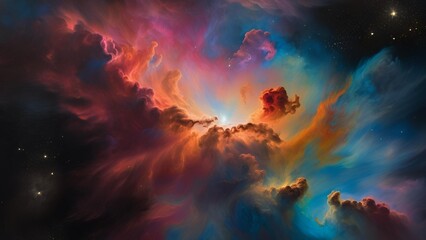 Colorful space galaxy cloud nebula. Stary night cosmos. Universe science astronomy. Supernova background wallpaper