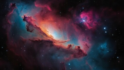 Colorful space galaxy cloud nebula. Stary night cosmos. Universe science astronomy. Supernova background wallpaper