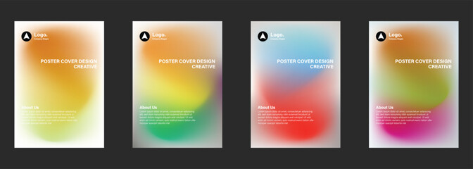 Obraz premium Creative Poster Cover Designs Gradient, Abstract, Colorful, Modern, Template
