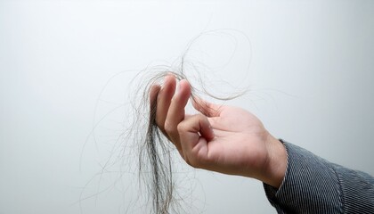 A symbolic image of hair loss as it occurs
