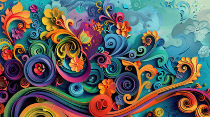 Beautiful Creative congratulations card with vibrant colors, intricate design, and heartfelt text, perfect for a joyful moment