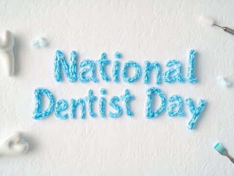 National Dentist Day Toothpaste Art for Holiday Celebrations - Perfect for Christmas and New Year Themes - Powered by Adobe