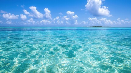 Obraz premium Tranquil Turquoise Ocean Paradise: Island Getaway