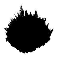 realistic bush black silhouette