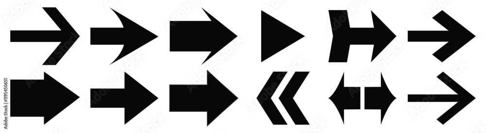 Poster arrows big black set icons. arrow icon. arrow vector collection. arrow. cursor. modern simple arrows