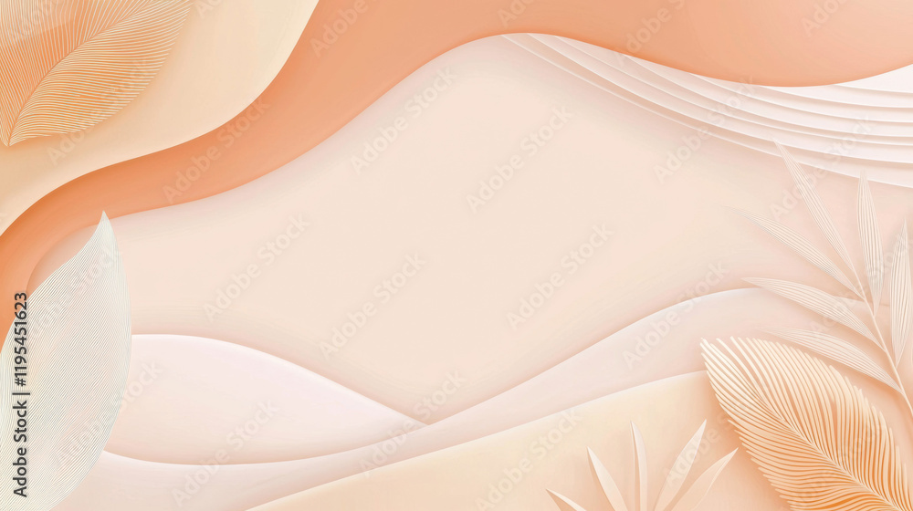 Aufkleber Soft abstract background with flowing shapes and gentle colors