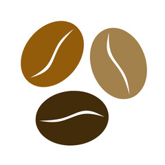 illustration of coffee beans isolated on white. Caffeine, cappuccino, espresso seeds symbol or icon design.