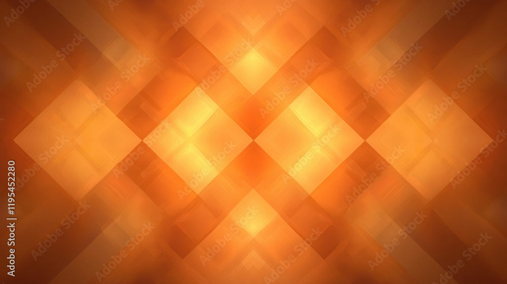 Aufkleber abstract orange geometric pattern with soft gradients and light effects