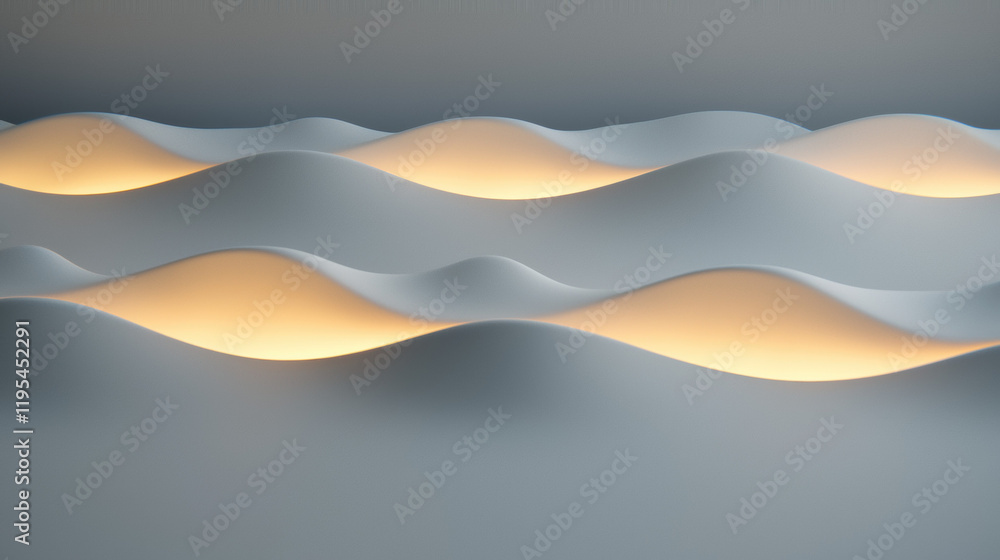 Aufkleber wavy light design with soft illumination creates calming atmosphere