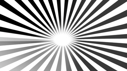 Black and white radial lines create dynamic optical illusion effect