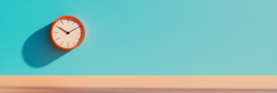 Neon Glow Digital Clock Minimalist Tech Design for Lifestyle Content and Business Innovation - Showcasing New Beginnings, Modern Elegance on Dark Surface