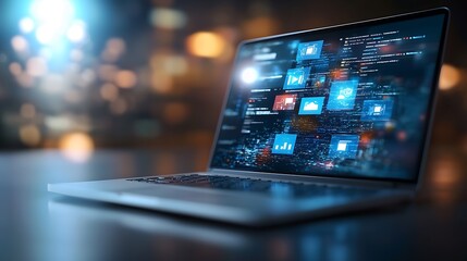 Cloud Connected Smart Devices Displaying Digital Media Content on Their Screens and Interfaces  Modern Technology for Entertainment Lifestyle and Information Sharing