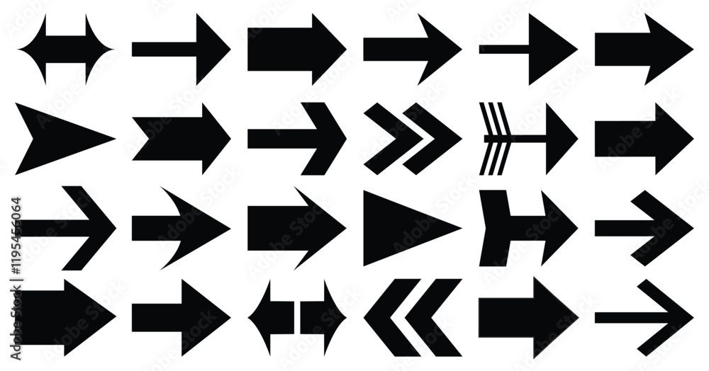 Aufkleber arrow icons set. arrow collection. simple arrow big set. vector 10 eps.