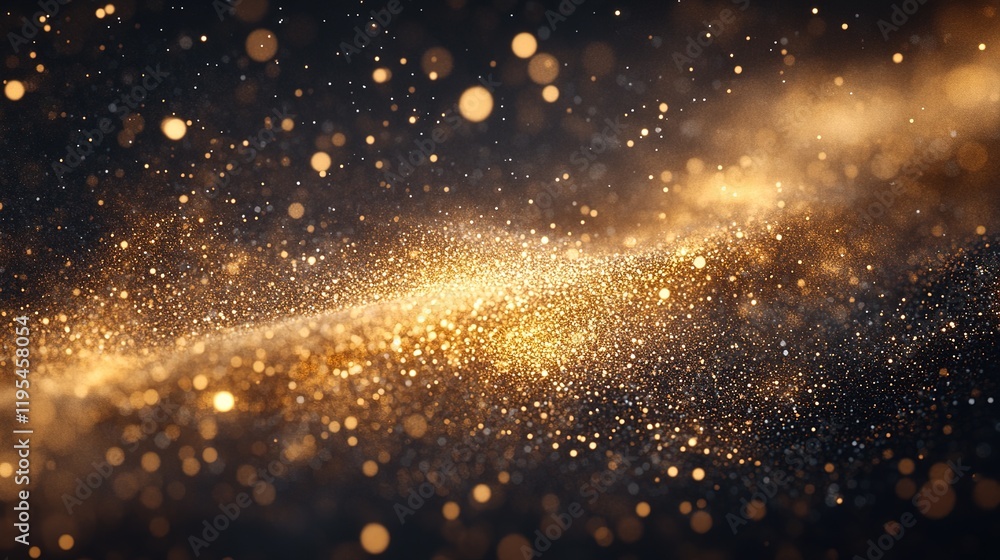Poster captivating sparkling dust abstract background digital art dark environment macro view cosmic concep