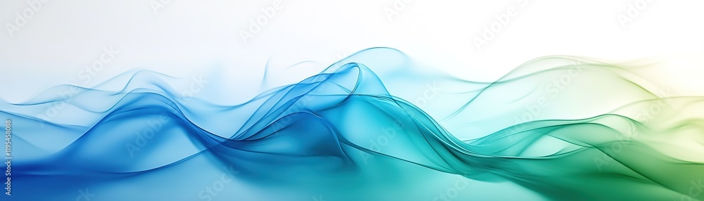 Poster waves of colorful fluid motion abstract digital art calm environment soft viewpoint serenity concept