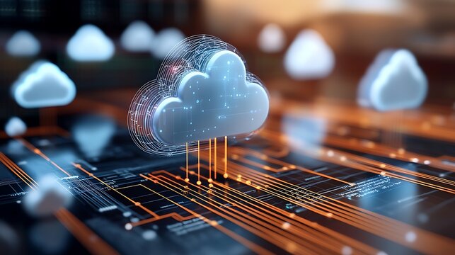 Digital Cloud Computing and Global Network Infrastructure Connection