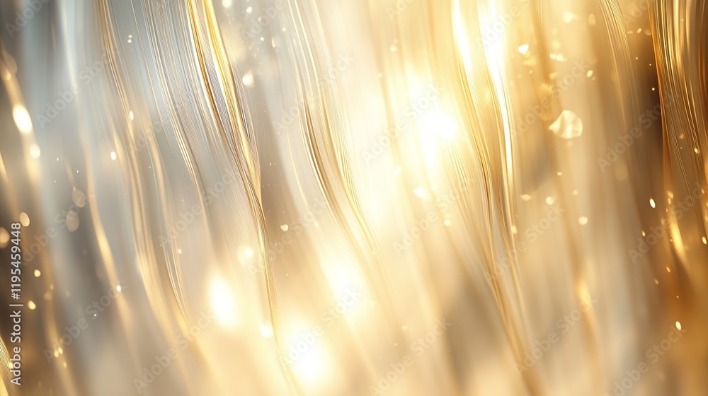 Aufkleber illuminating golden textures abstract background design art bright environment close-up view visual 