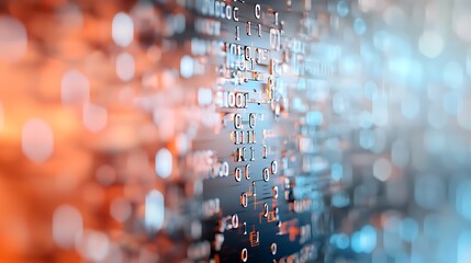 Obraz premium Disrupted Binary Code Grid Enveloped in Surreal Glitches and Breaches Visualization of Digital Chaos and Technological Disruption