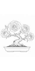 sketch of a bonsai