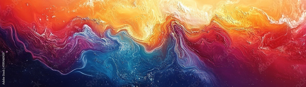 Poster vibrant abstract art creation digital realm colorful background dynamic environment artistic perspec