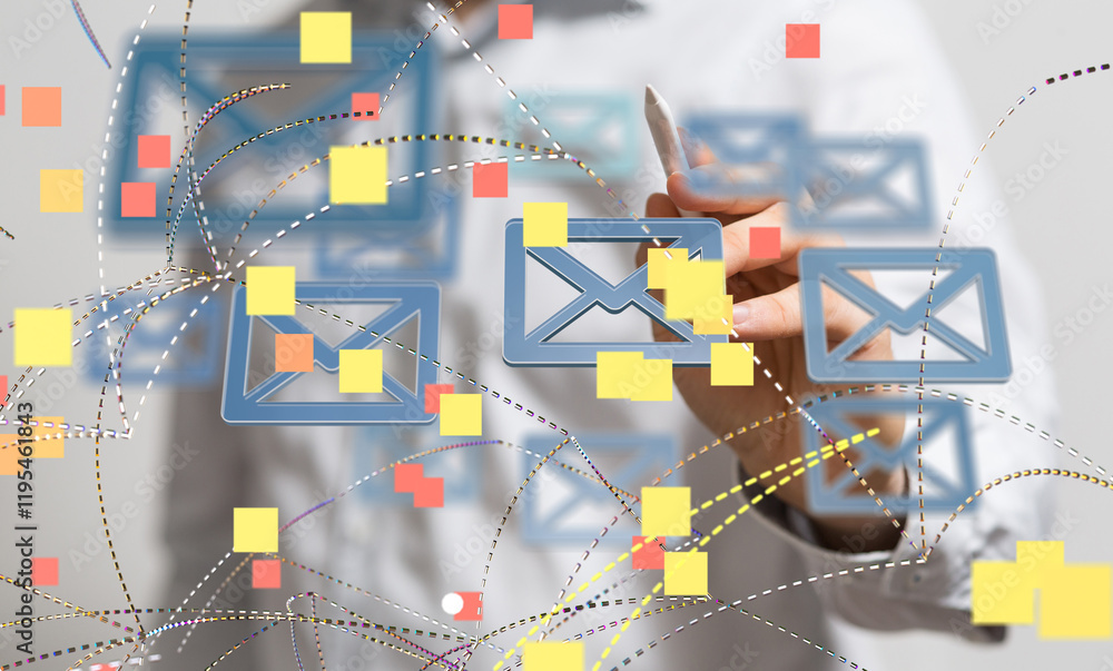 Poster Mail Communication Connection message to mailing