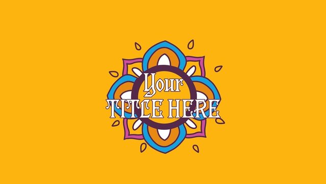 Festive Eastern Celebration Hand Drawn Title Intro