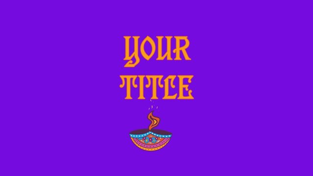 Hand Drawn Diwali Festive Indian Title