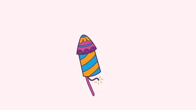 Colorful Celebration Hand Drawn Fireworks Intro