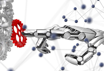 gear Technology background. Big data concept