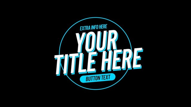 RGB Glitch Neon Title Intro with Subtitle