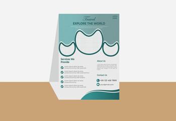 Creative Travel Flyer Template With Mockup