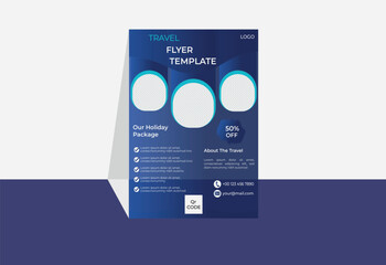 Creative Travel Flyer Template With Mockup